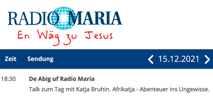 Radio Maria Interview Ashia Kinderhilfswerk