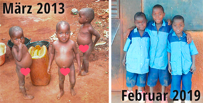 Patenschaft Kind Afrika Kamerun Drillinge
