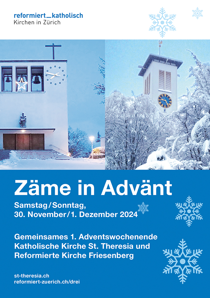 Zäme in Advänt Adventsverkauf Sankt Theresia Borrweg Zürich