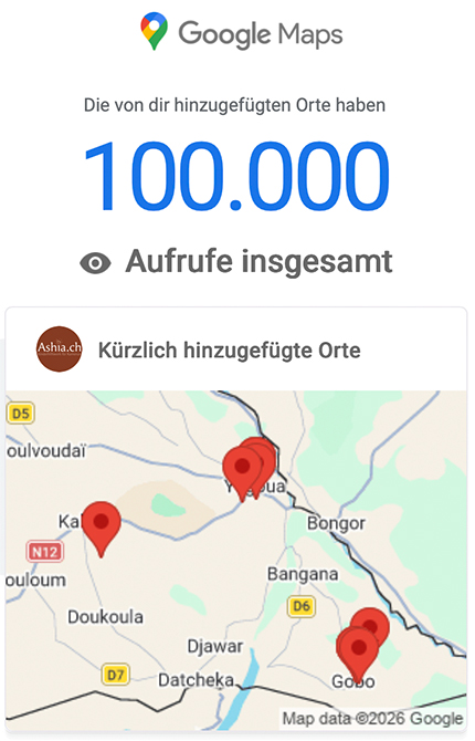 Google Maps Lageplan Projekte Ashia Kamerun Kinderhilfswerk