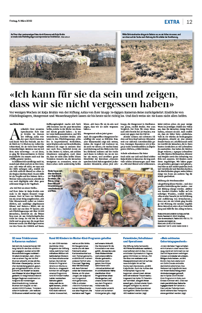 Kinderhilfswerk Ashia March Anzeiger Höfner Volksblatt Flüchtlingshilfe