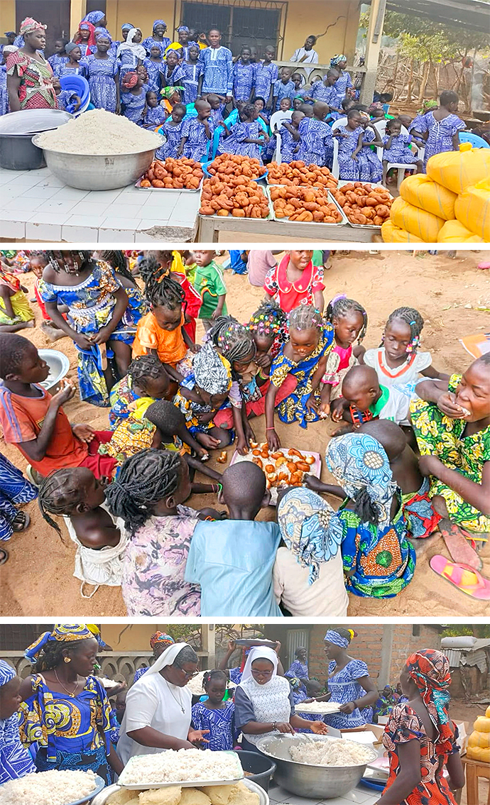 Weihnachten Afrika Kamerun Kinderhilfswerk Essen schenken Lebensmittel Weihnachtsfest