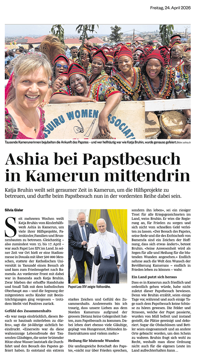 March-Anzeiger Höfner Volksblatt Papstbesuch Kamerun Ashia Kamerun Unteriberg